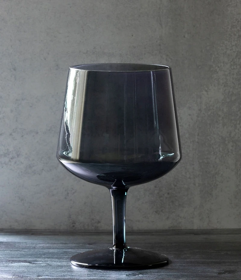 Park Hill Urban Farmhouse Collection Florian Smoked Glass Short Stemmed Bowl