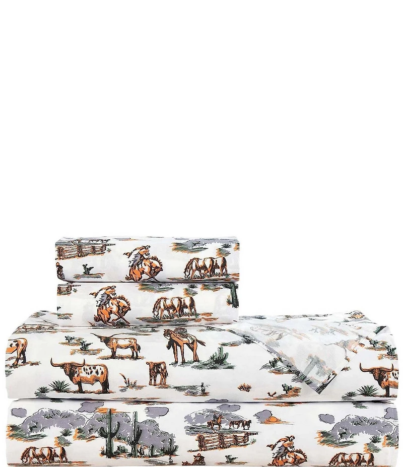HiEnd Accents x Paseo Road 200-Thread Count Cotton Ranch Life Sheet Set