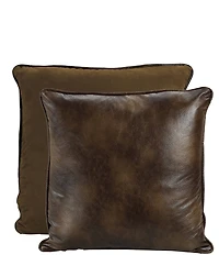 HiEnd Accents x Paseo Road Vegan Leather Reversible Euro Sham with Insert