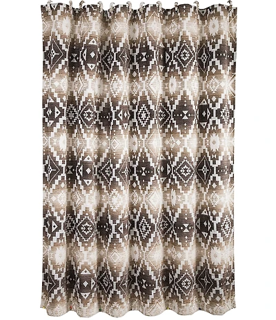 HiEnd Accents x Paseo Road Chalet Southwestern Geometric Pattern Shower Curtain