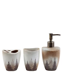 HiEnd Accents x Paseo Road Clearwater Pines 3-Piece Countertop Bathroom Accessory Set