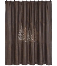 HiEnd Accents x Paseo Road Clearwater Pines Chocolate Shower Curtain