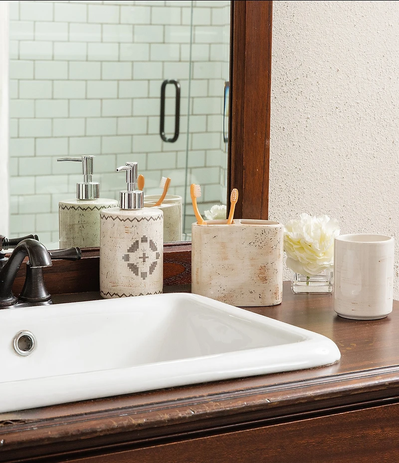 HiEnd Accents x Paseo Road Dakota Ceramic 3-Piece Bath Countertop Accessory Set