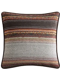 HiEnd Accents x Paseo Road Estes Chenille Stripe Reversible Vegan Leather Euro Sham