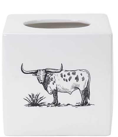 HiEnd Accents x Paseo Road Ranch Life Western Ceramic Tissue Box Cover
