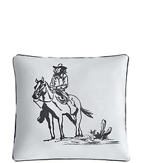 HiEnd Accents x Paseo Road Ranch Life Western Cowgirl Indoor/Outdoor Square Pillow