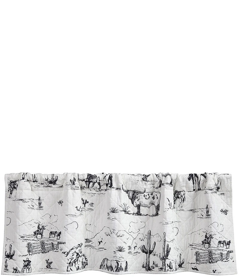 HiEnd Accents x Paseo Road Ranch Life Western Quilted Reversible Window Valance