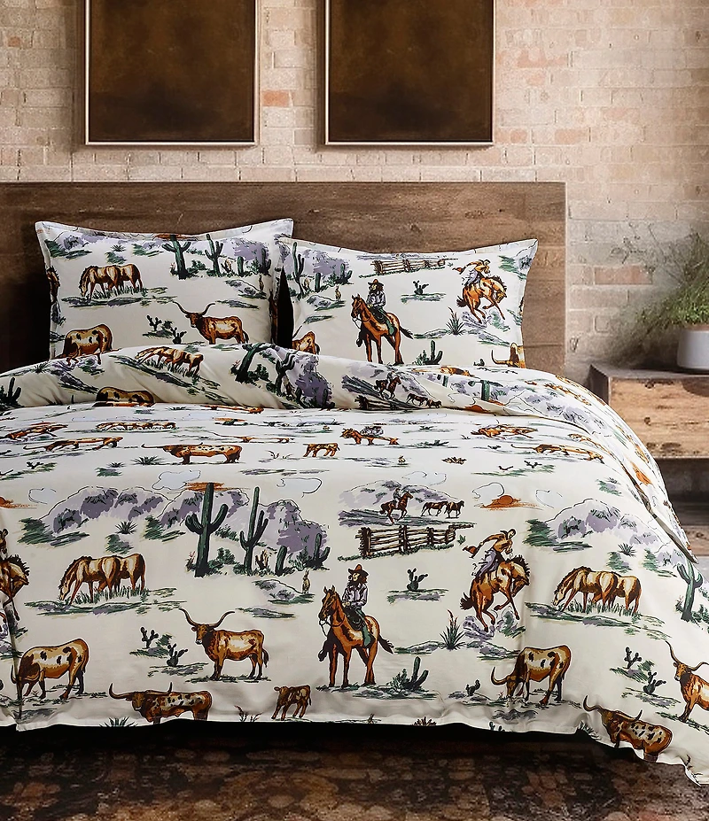 HiEnd Accents x Paseo Road Ranch Life Western Reversible Duvet Cover Mini Set