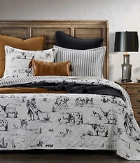 HiEnd Accents x Paseo Road Ranch Life Western Toile Reversible Quilt Mini Set