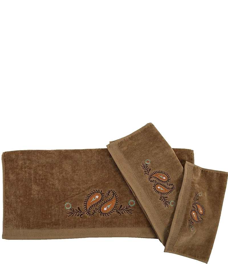 Paseo Road Rebecca Embroidered Western Paisley 3-Piece Bath Towel Set