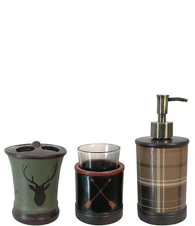 HiEnd Accents x Paseo Road Southwestern Bear 3-Piece Bath Countertop Accessory Set