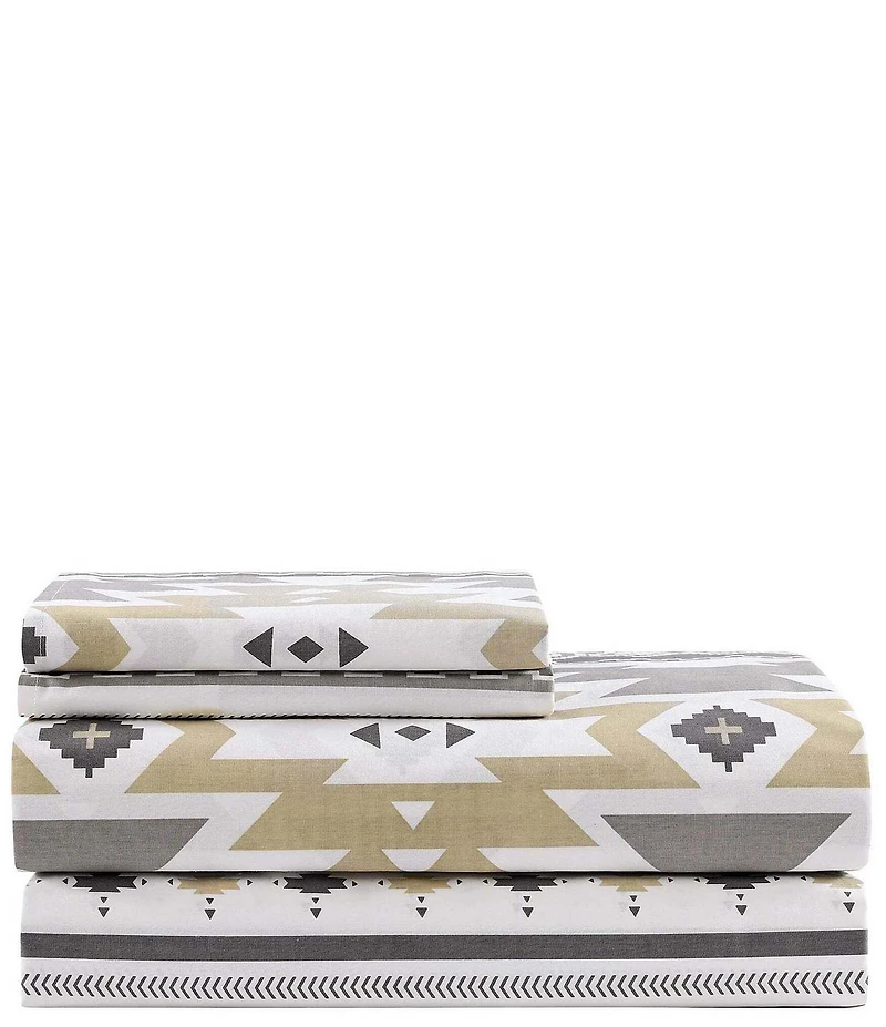 HiEnd Accents x Paseo Road Southwestern Desert Sage Cotton Sheet Set