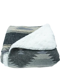 HiEnd Accents x Paseo Road Southwestern Geometric Reversible Shearling Throw Blanket