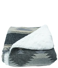 HiEnd Accents x Paseo Road Southwestern Geometric Reversible Shearling Throw Blanket