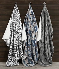 HiEnd Accents x Paseo Road Southwestern Geometric Reversible Shearling Throw Blanket
