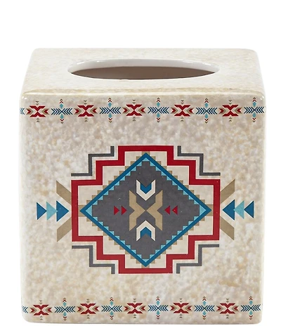 HiEnd Accents x Paseo Road Spirit Valley Southernwestern Inspired Ceramic Tissue Box Cover