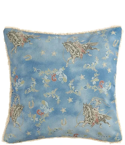 HiEnd Accents x Paseo Road Tasha Polizzi Collection Lee Western Teddy Backed Square Pillow