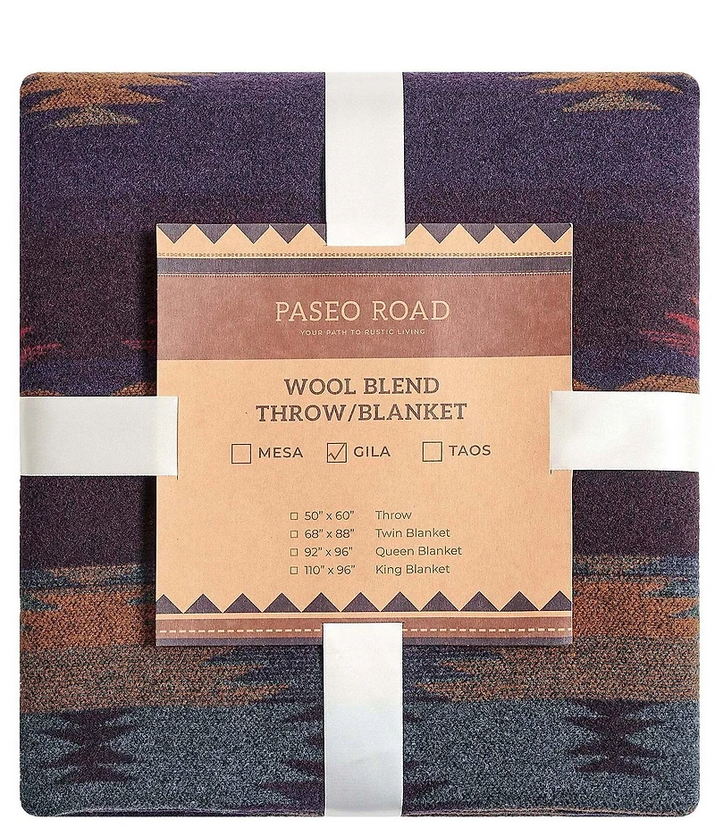 HiEnd Accents x Paseo Road Western Geometric Print Gila Throw Blanket