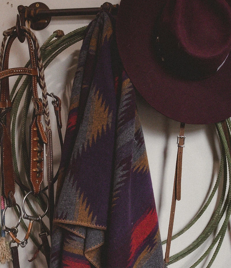 HiEnd Accents x Paseo Road Western Geometric Print Gila Wool Blend Blanket
