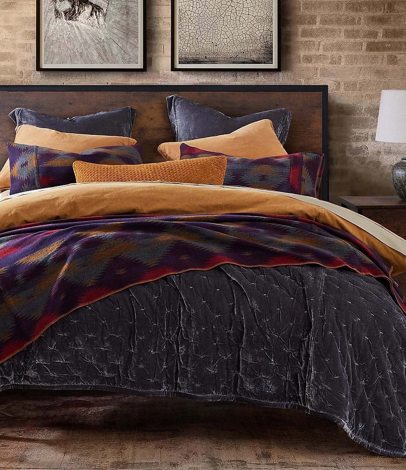 HiEnd Accents x Paseo Road Western Geometric Print Gila Wool Blend Blanket