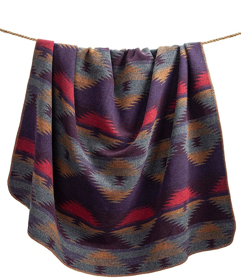 HiEnd Accents x Paseo Road Western Geometric Print Gila Wool Blend Bed Blanket