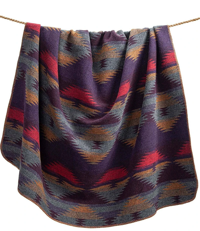 Paseo Road by HiEnd Accents Western Geometric Print Gila Wool Blend Blanket Mini Set