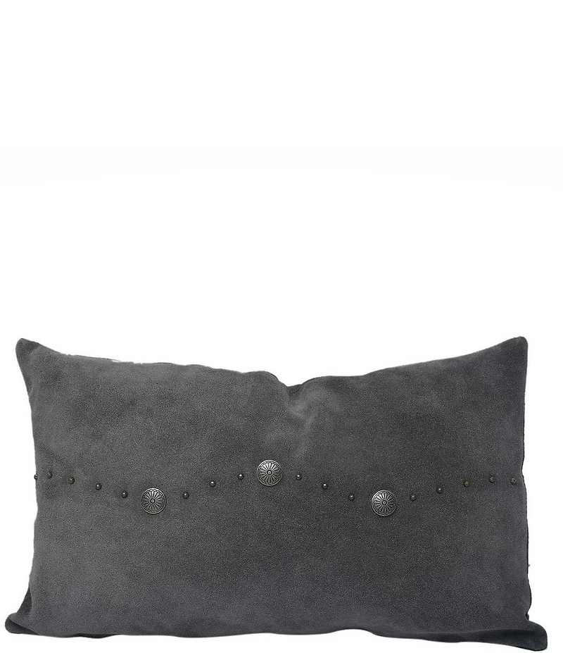 Paseo Road Western Suede Antique Silver Concho Lumbar Pillow