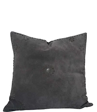 HiEnd Accents x Paseo Road Western Suede Antique Silver Concho Square Pillow
