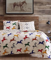 HiEnd Accents x Paseo Road Wild Horses Western Reversible Quilt Mini Set