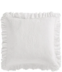 Paseo Road Tasha Polizzi Collection Sadie Stonewashed Embroidered Paisley Ruffled Euro Sham