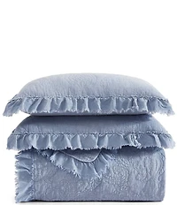 Paseo Road Tasha Polizzi Collection Sadie Stonewashed Embroidered Paisley Ruffled Lightweight Quilt Mini Set