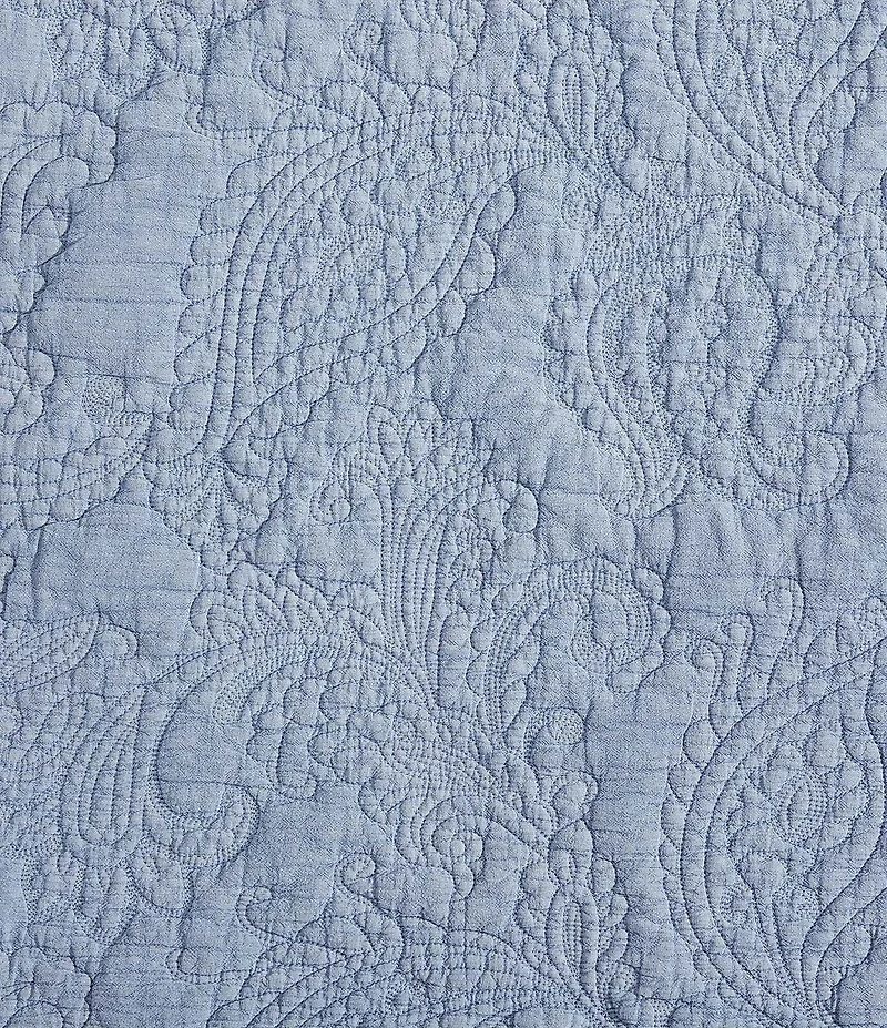 Paseo Road Tasha Polizzi Collection Sadie Stonewashed Embroidered Paisley Ruffled Lightweight Quilt Mini Set