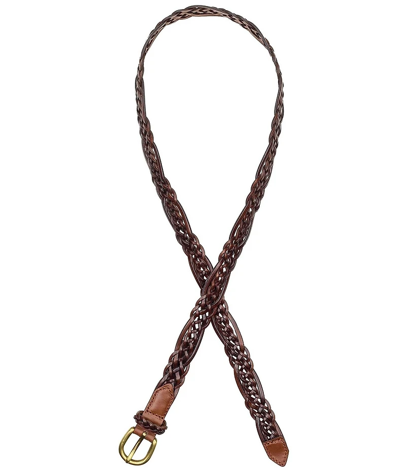 Patricia Nash .87#double; Layon Braided Leather Belt