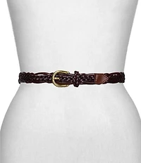 Patricia Nash .87#double; Layon Braided Leather Belt