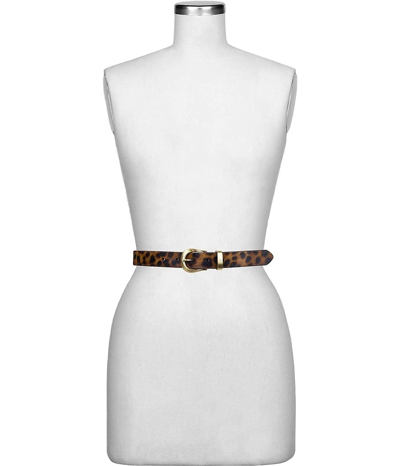 Patricia Nash 1#double; Laurin Leopard Leather Belt