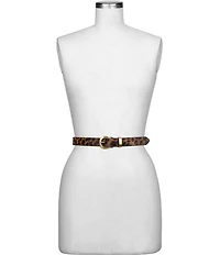 Patricia Nash 1#double; Laurin Leopard Leather Belt