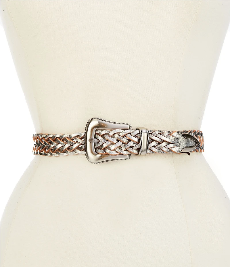 Patricia Nash 1.12#double; Townsend Leather Handcrafted Stitching Belt
