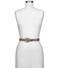 Patricia Nash 1.12#double; Townsend Leather Handcrafted Stitching Belt