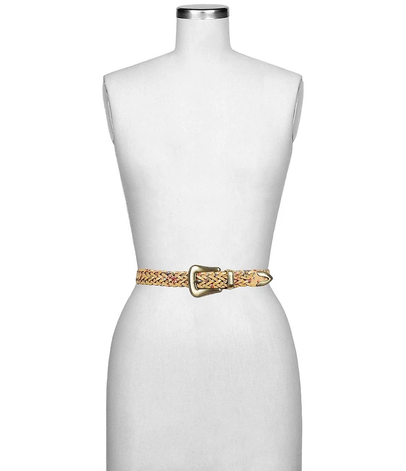 Patricia Nash 1.12#double; Townsend Leather Handcrafted Stitching Belt