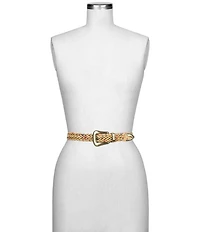 Patricia Nash 1.12#double; Townsend Leather Handcrafted Stitching Belt