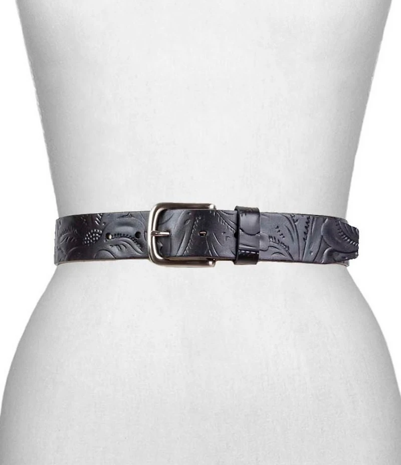 Patricia Nash 1.25#double; Pelosa Embossed Leather Belt