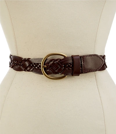 Patricia Nash 1.5#double; Melissa Leather Handcrafted Stitching Belt