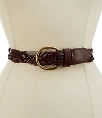 Patricia Nash 1.5#double; Melissa Leather Handcrafted Stitching Belt