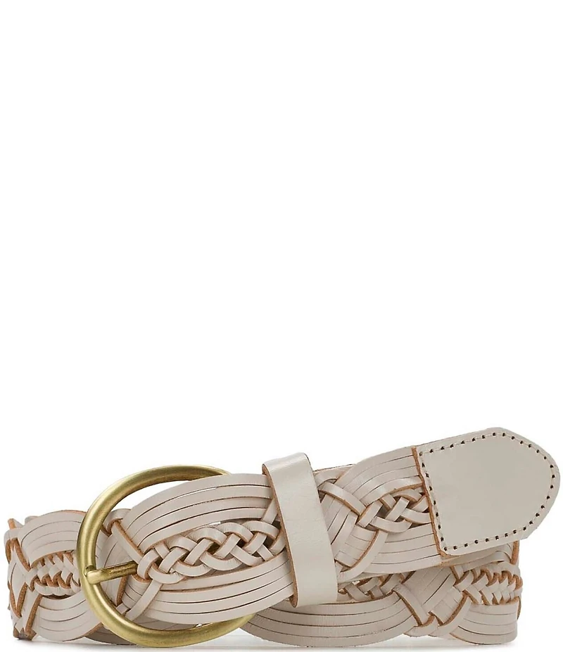 Patricia Nash 1.5#double; Melissa Braided Stitch Leather Belt