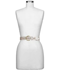 Patricia Nash 1.5#double; Melissa Braided Stitch Leather Belt