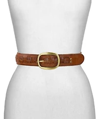 Patricia Nash Rittana Basket Weave Leather Belt