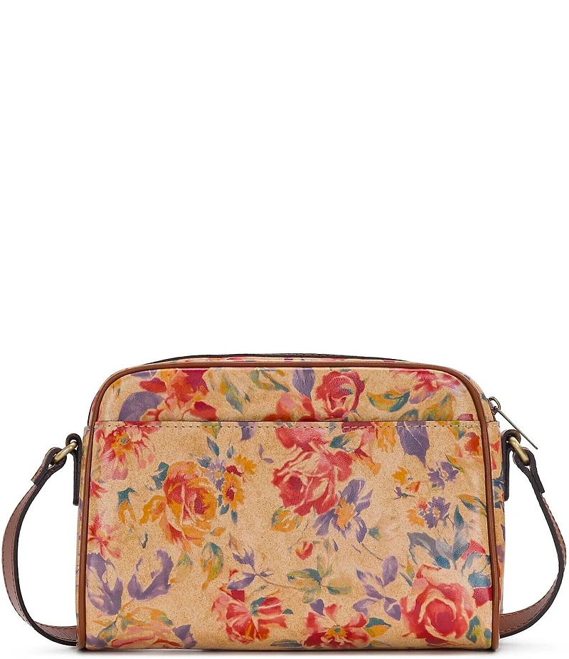 Patricia Nash Aegean Blooms Evia Contrast Trim Crossbody Bag