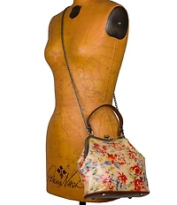 Patricia Nash Laureana Aegean Blooms Frame Crossbody Bag