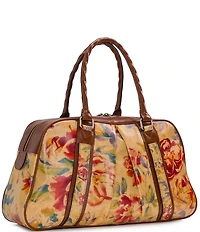 Patricia Nash Aegean Blooms Odessa Contrast Trim Satchel Bag