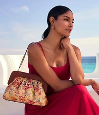 Patricia Nash Zelia Aegean Blooms Frame Convertible Bag